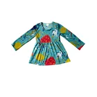China supplier high quality wholesale kid apparel boutique clothing set baby girl cute pattern print top dress for fall wear