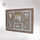 Vintage Wood Frame Wall Multiple Opening Collage Photo Frame