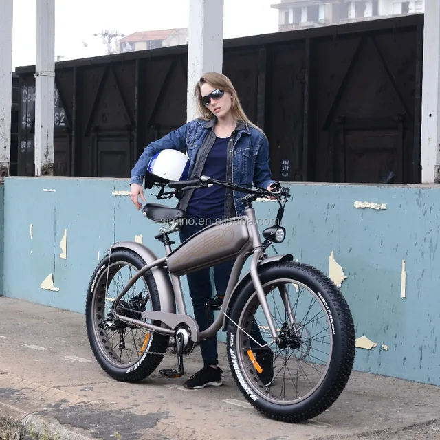 Vintage Fat E Bicycle/Beach Cruiser Electric Bike/500W Retro Fat Pedelec
