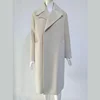 2018 Latest Elegant Light Colored Long Sleeves Custom Woolen Winter Coat Women