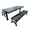 Arlau outdoor metal picnic table and bench