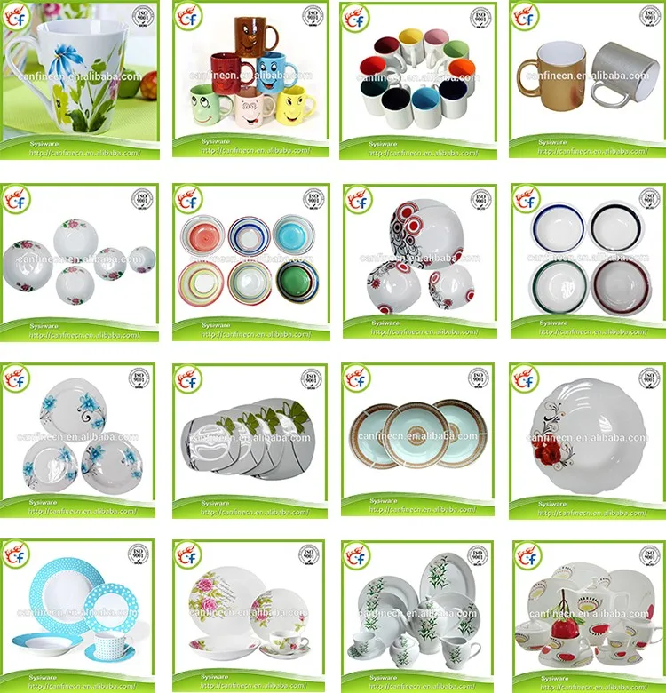 Wholesale ceramic porcelain 7.5' round fruit plate cake plate with circular decal-015 34.jpg