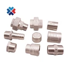 high pressure stainless steel pipe fittings hose nipple fitting ss316 union npt full thread coupling