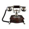 Home Decorative Vintage Wooden Telephone Antique Retro Corded Phone