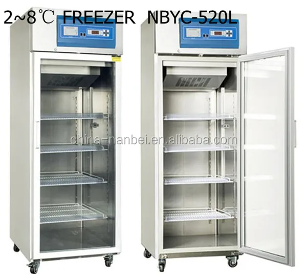 Upright type medical deep pharmacy refrigerator freezer