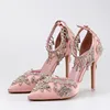 2019 hot sell fashion luxury bling wedding party crystal rhinestone pumps white high heels bridal shoes