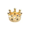 Micro Pave Copper CZ Cubic Zirconia Imperial Crown Spacer Charm