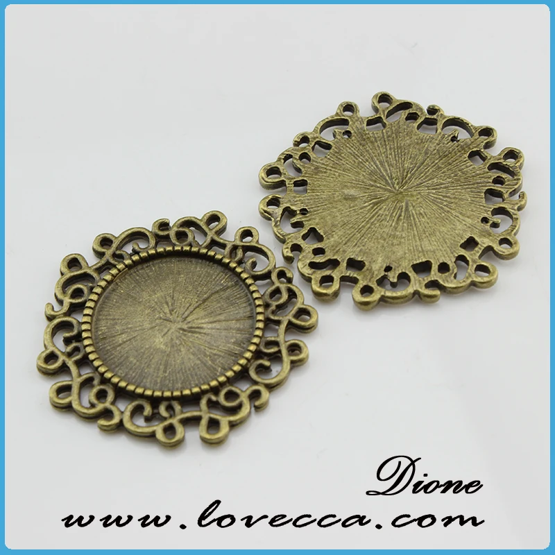 12mm round pendant trays ,DIY jewelry cameo jewelry settings,Metal Charms Flower setting