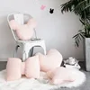 Ins style pink girl heart five-pointed star love Mickey bow skin-friendly cotton velvet cushion sofa throw pillow
