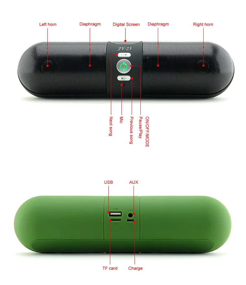 Factory price Bluetooth speaker 3W*2 Digital screen Potable Speaker with USB FM TF function - ANKUX.COM