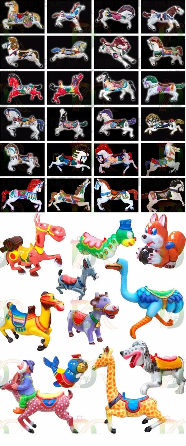 DERUN RIDES Amusement Park Outdoor Merry Go Round Ride Musical Carrousel for Sale