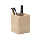 Wholesale wooden pen holder student pen container creative stationery table pen holder