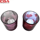 Tall Crystal T-light Holder electroplated glass candle holder for candles