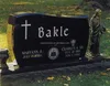 Classic American Granite Serp Top Design Headstone Memorials tombstone monument black granite color tombstone design