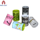 Nice-can Round Tin Money Box Saving Box