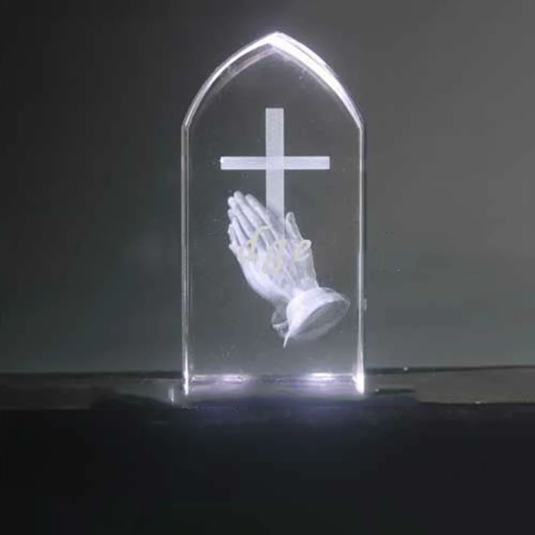 product 3d laser engrave prayer hand crystal laser engraving cube laser crystal cube-21