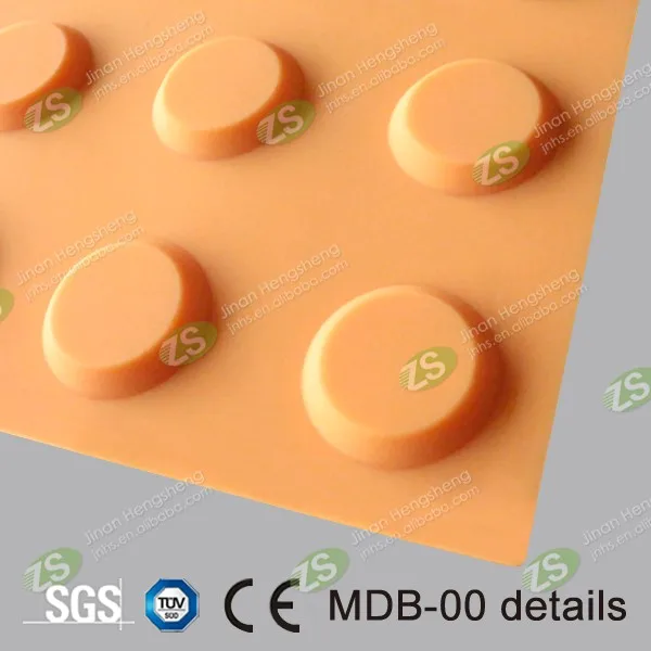Shandong PVC Rubber Tactile Indicator Pavers Bricks Road Stud tiles