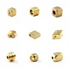 unique jewelry accessories wholesale gold plated solid brass square beads for jewelry making