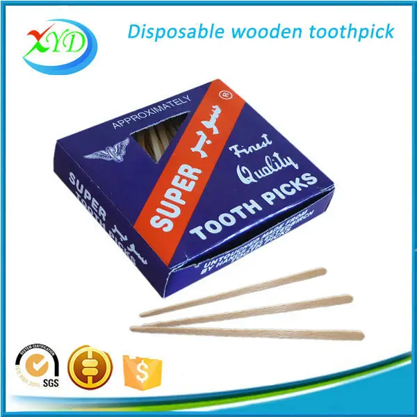 flat wooden toothpicks / china toothpick factory