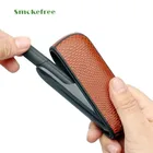 Smokefree Hot selling pu leather holder case+elegant cigarette box for use with IQOS 3.0