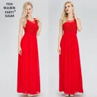Direct factory applique design beaded long gown garment chiffon women bridesmaid maxi dresses
