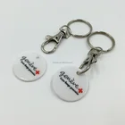Plastic souvier promotion custom logo coin holder pendant