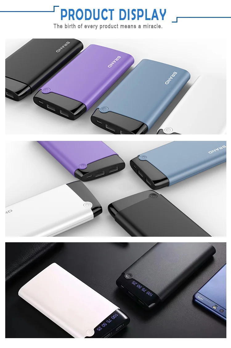 Rohs ce bulk power bank supply, slim customize 10000mah power banks - ANKUX.COM