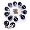 30mm Black Crystal Glass Cabinet Knob Drawer Pull Handle