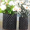 Home Decoration Modern Black Glass Flower Cylinder Vase