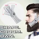 Amazon new model best selling plastic rotated beard shaping comb tool