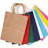 wholesale custom colors print recyclable eco friendly pink grocery paper bag