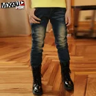 Latest design embroidered pocket pencil denim pants kids boys jeans children