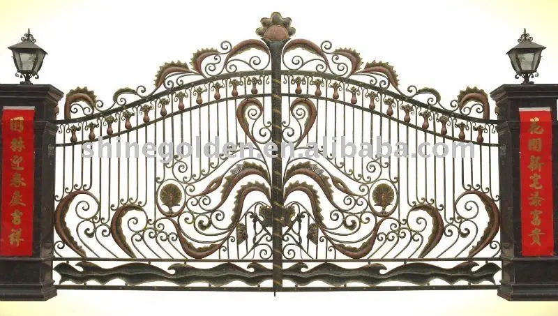 Gyd- 15g0286 stile vintage artistico cancelloin acciaio