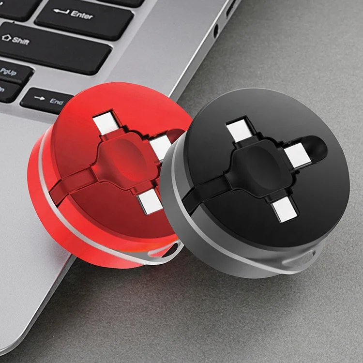 3 in 1 Multi-Head Round box retractable USB Fast Charger Cable for Phone - ANKUX.COM