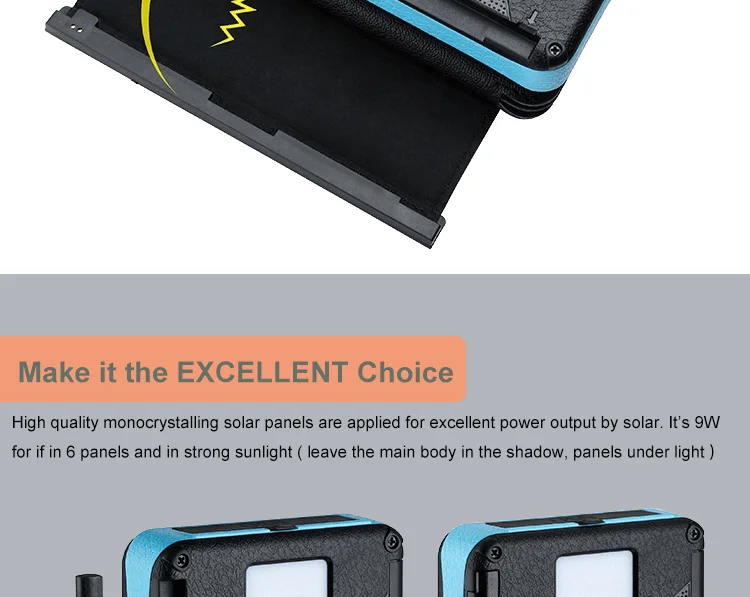 20000mAh Detachable Foldable Solar Power Bank