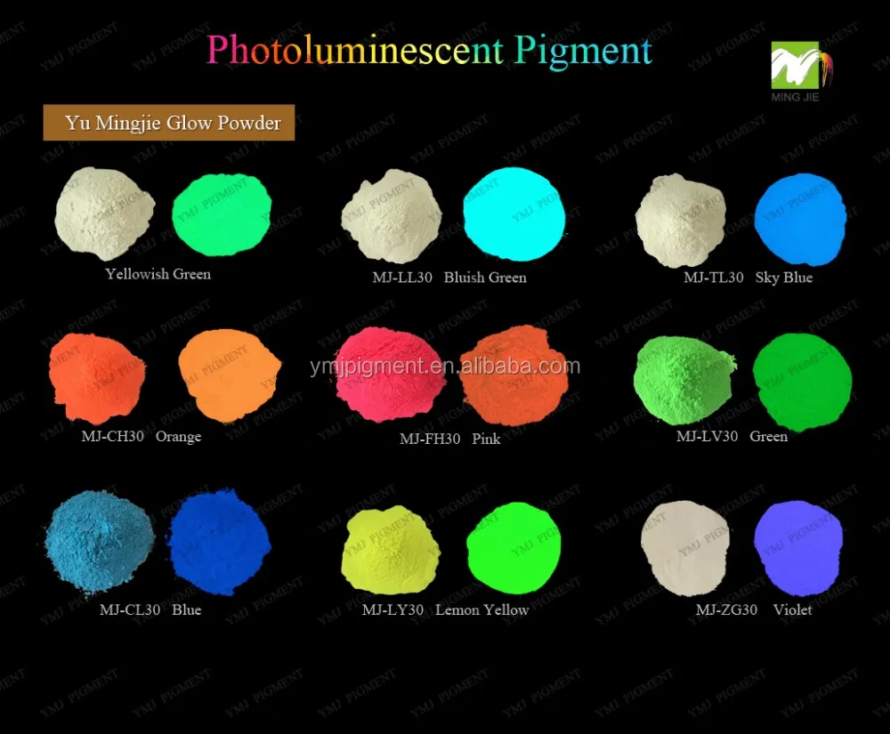 high quality luminous aluminate colorful photoluminesc