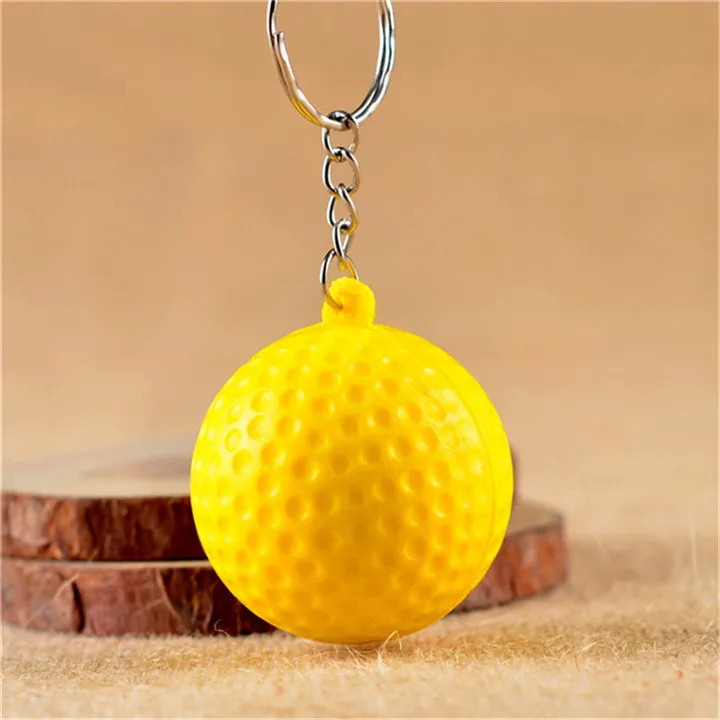 Various Sport Ball Keychain Trinkets PU Foaming Dolls Keyring Pendant for Key Handbags Key Holder Keychains Accessories YS072
