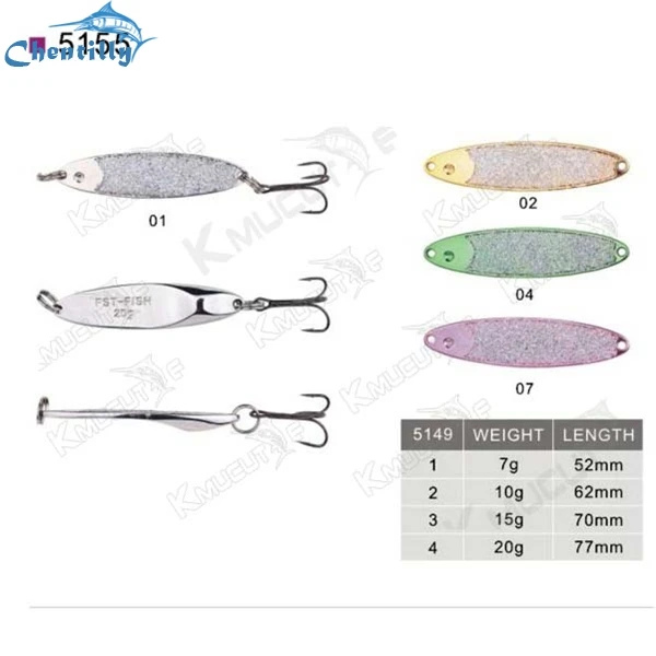 Manufacturer wholesale fishing spoon patterns copper material