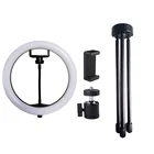 10 inch LED Ring Light 24W Bi-color Dimmable Photo Studio Video Film Makeup Photographic Lighting Lamp