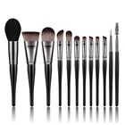 Private Label 12pcs Synthetic Hair Wood Handle Makeup Brushes Set