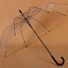 JINYI Cheapest safe transparent rain umbrella wholesale waterproof Dome colorless PVC umbrella