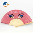 decorative manual bamboo nylon hand fans for dance