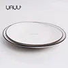 Plain white hotel 11 microwave ceramic food divider plate / bulk porcelain unbreakable plates