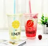 summer cool hot sale gradient ramp ice cup plastic water bottle
