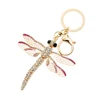 Chic Dragonfly key ring live animal keychain fashion design
