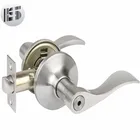 75mm Rosette 304 Stainless Steel Material Cylindrical Door Knob Lock Brushed Stainless Steel Finish