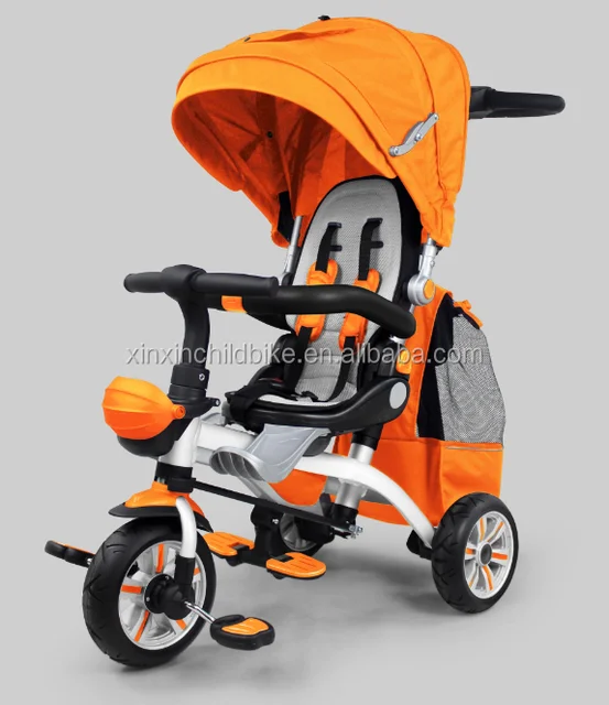2017 New Aluminum alloy frame Children tricycle kids trike baby tricycle with PU free wheels
