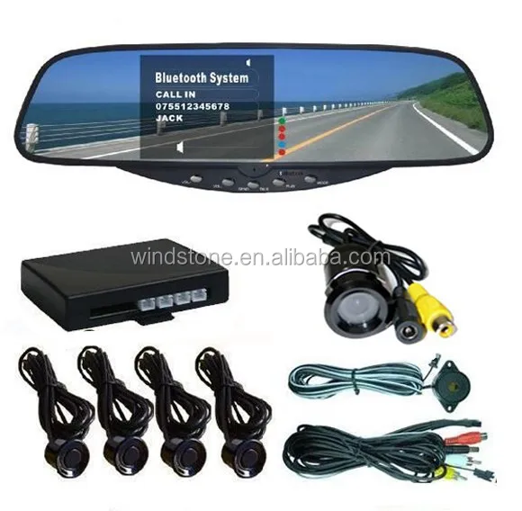 Auto Rearview Mirror Kit with 3.5 inch TFT Monitor