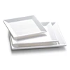New 100% melamine restaurant white square plates sets dinnerware