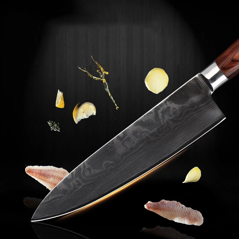Сделано в Китае Горячая продажа дамасской стали ножи Пакистана 73 слой нож santoku